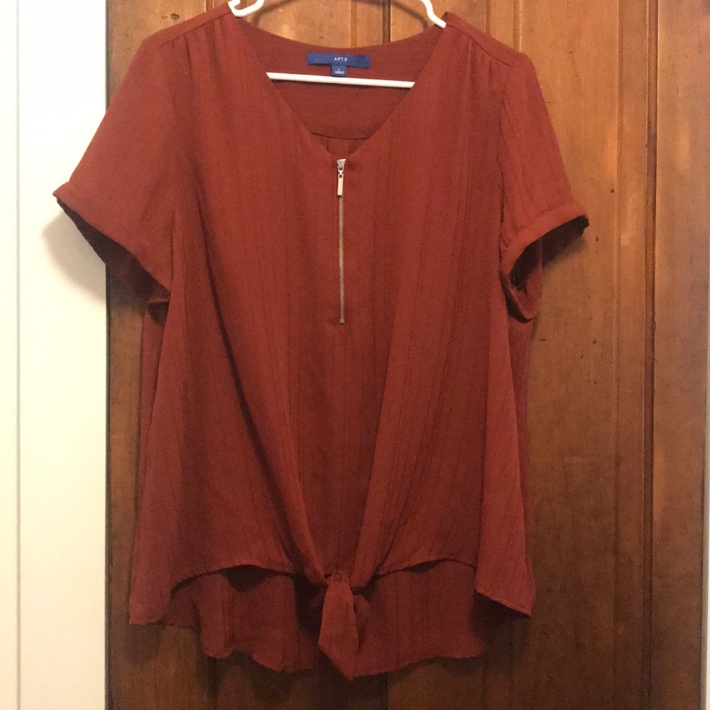 Apt 9 Tie Waist Blouse Size L